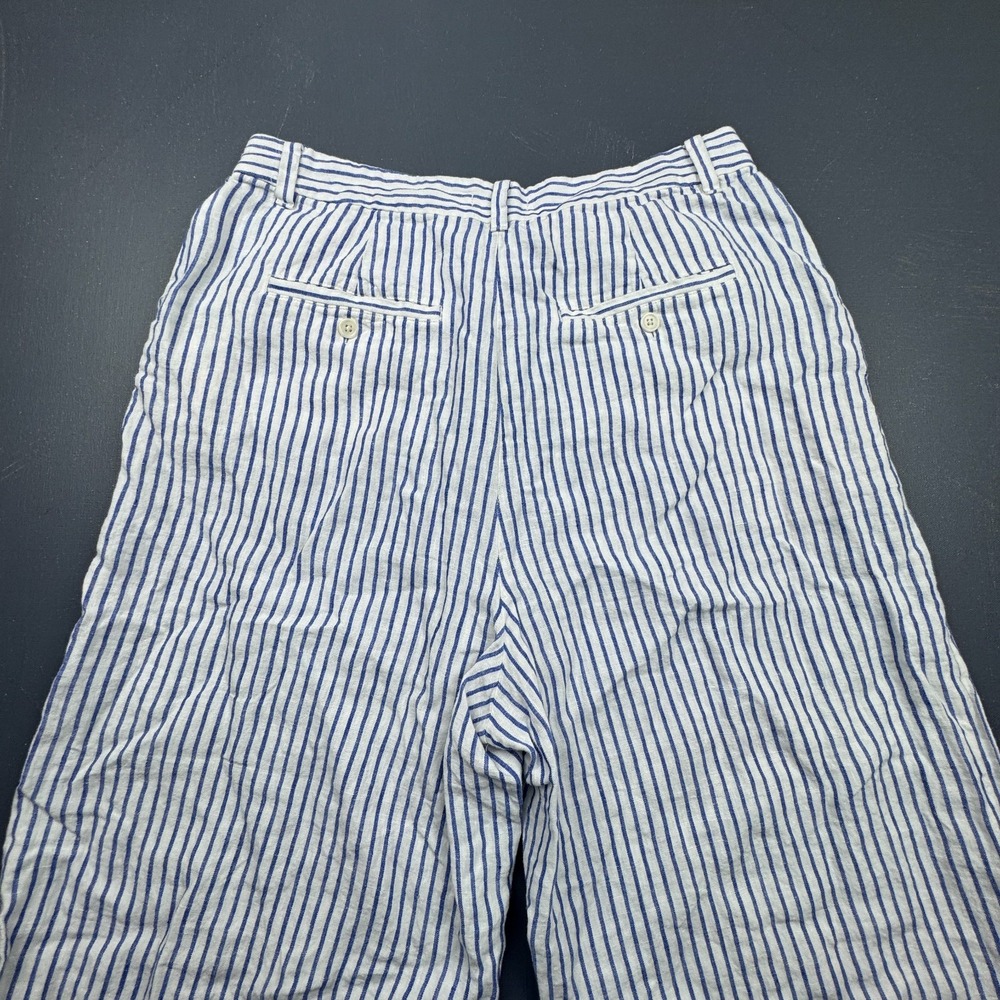 Madewell Navy & White Vertical Stripe Wide-Leg Pants - Picture 10 of 12